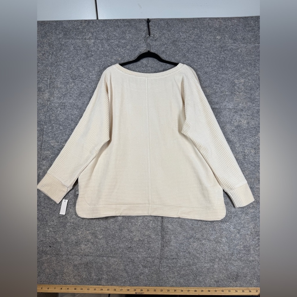 Talbots Cream Cozy Ribbed Knit Sweater - Picture 11 of 14